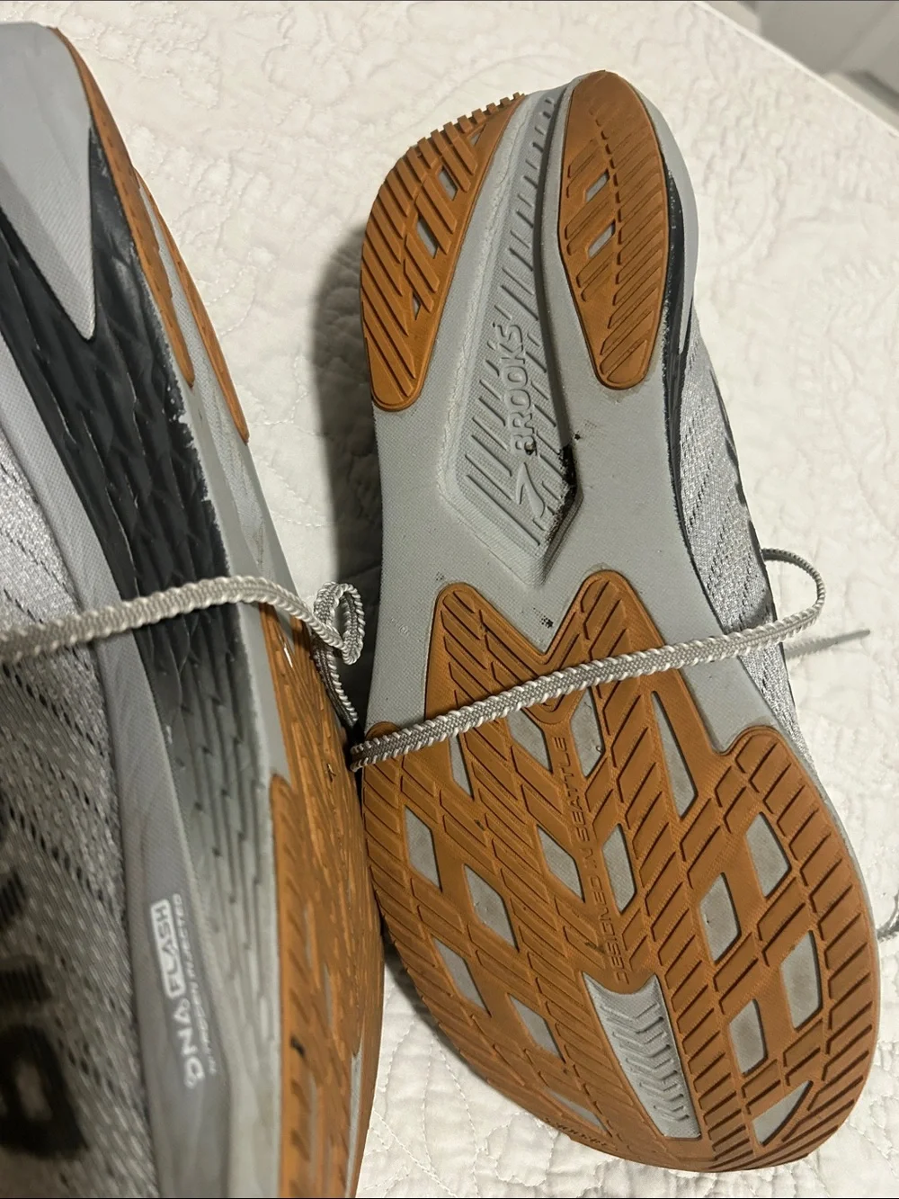 Brooks Men's Athletic Running Shoes - Light Gray with Black Accents